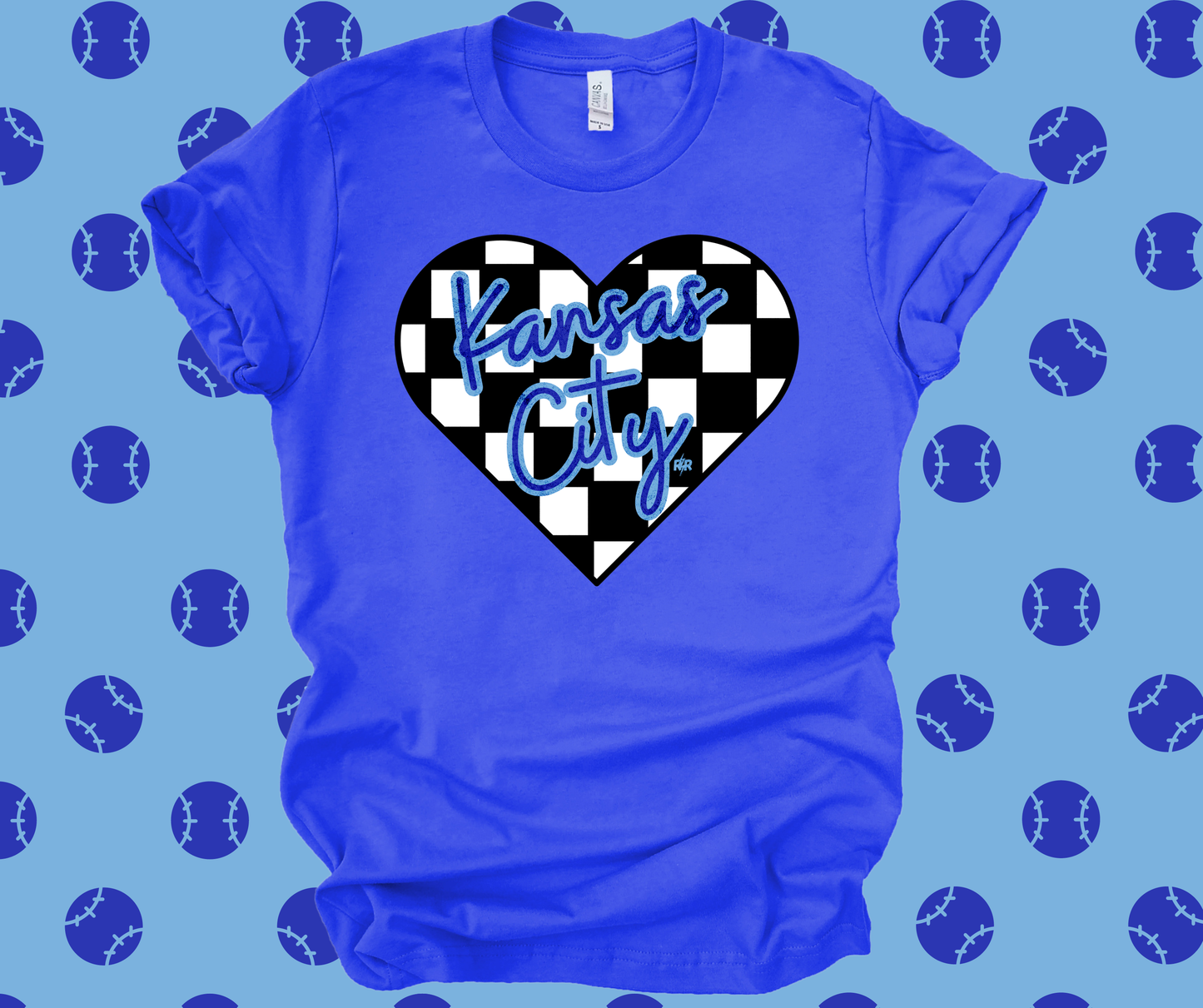 Kansas City Checkered Heart Graphic Tee