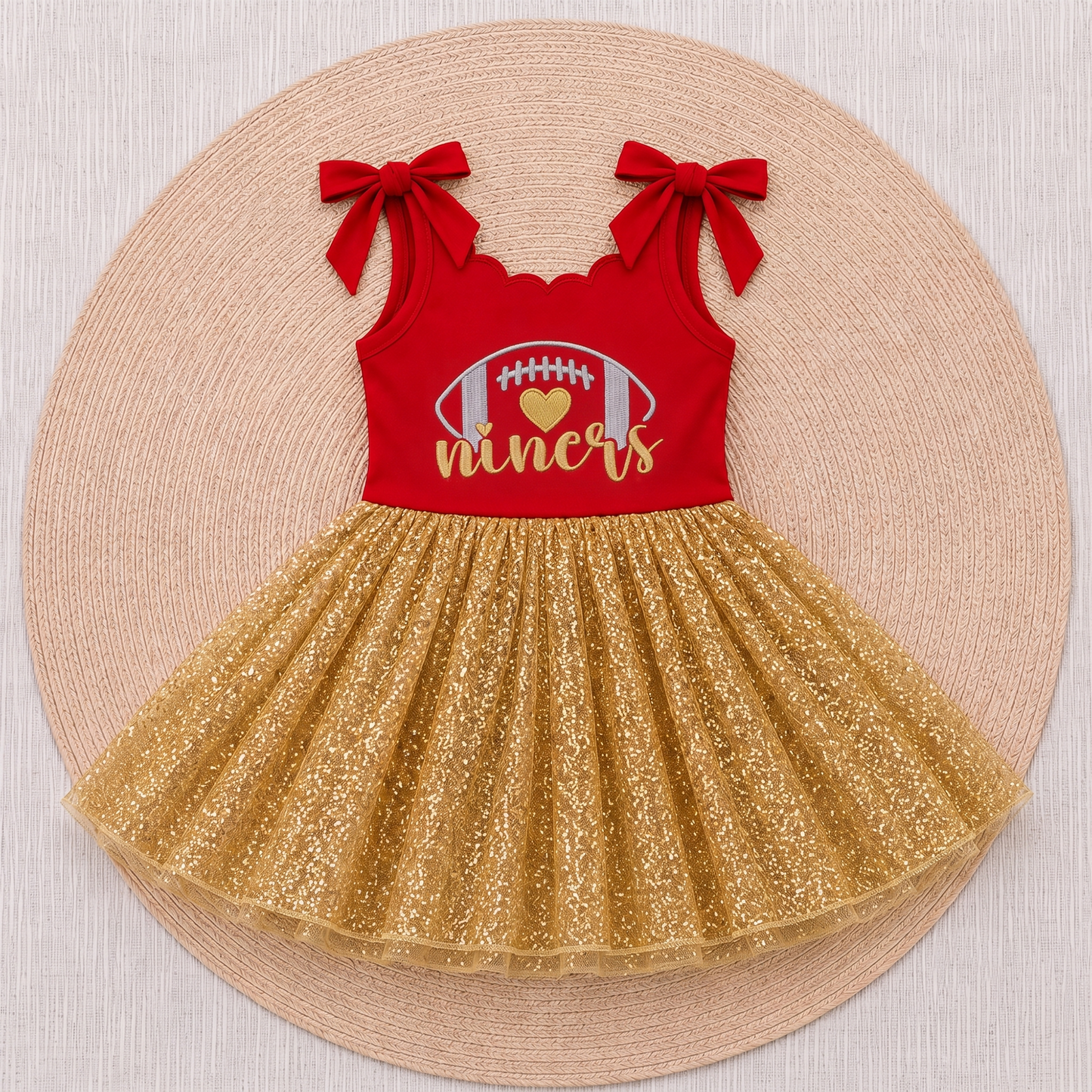 Game Day Glam Twirl Dress - Niners