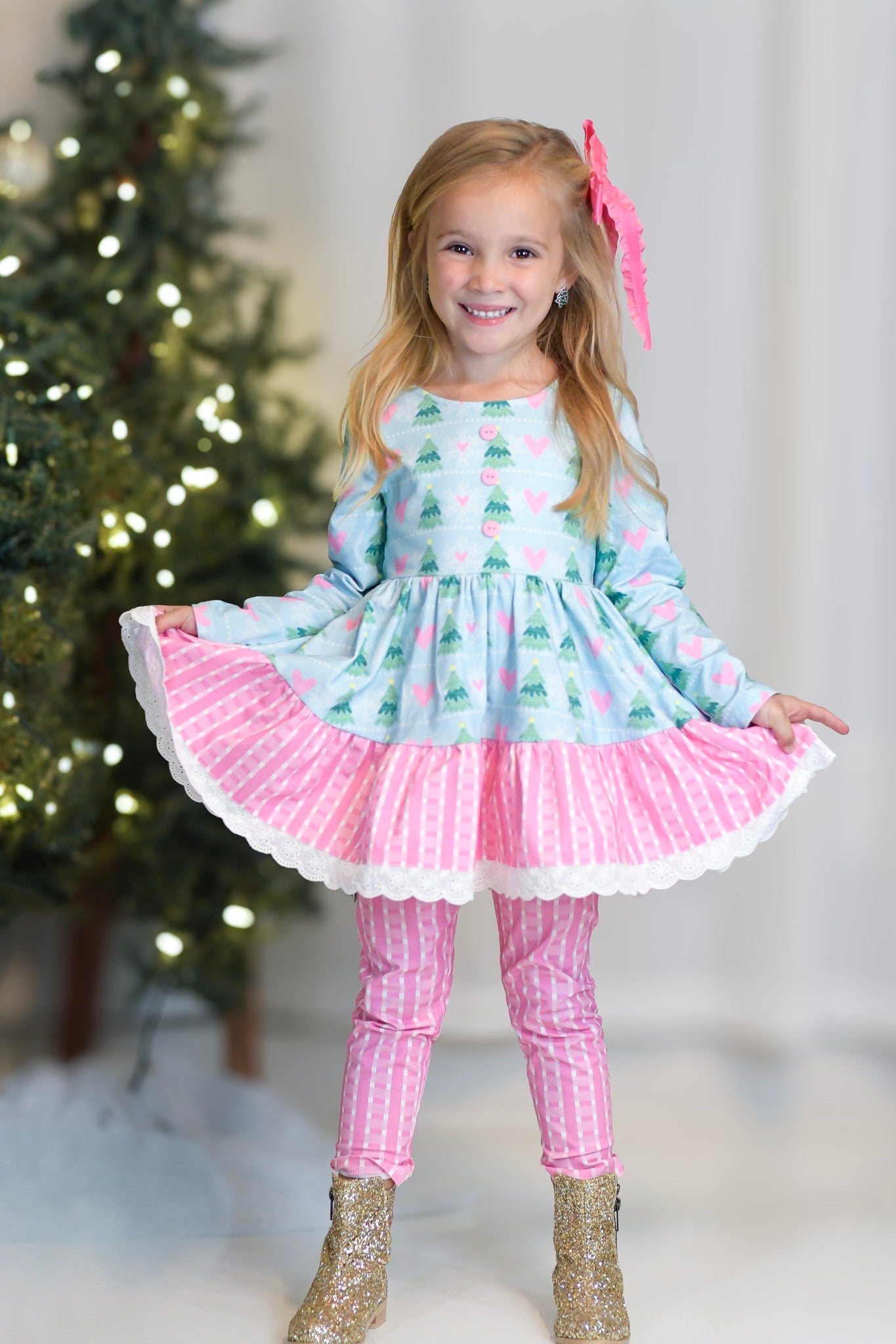 Chloe Tunic Set - Frosted Winterland