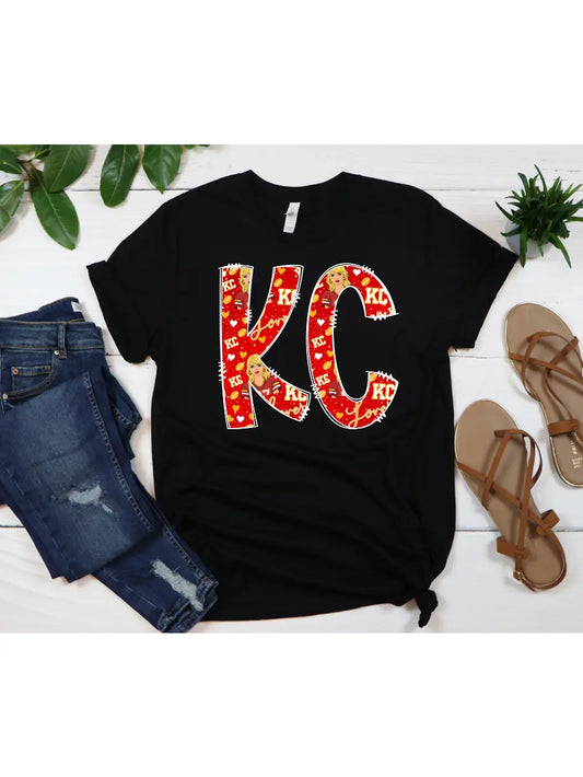 Women's  Graphic Tee - KC Lover Black