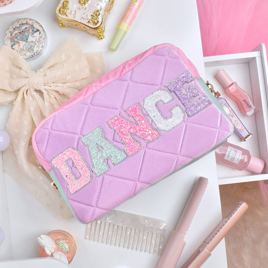 'Dance' Velvet Quilted Pouch