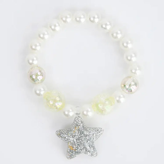 Pearl Glitter Star Bracelet