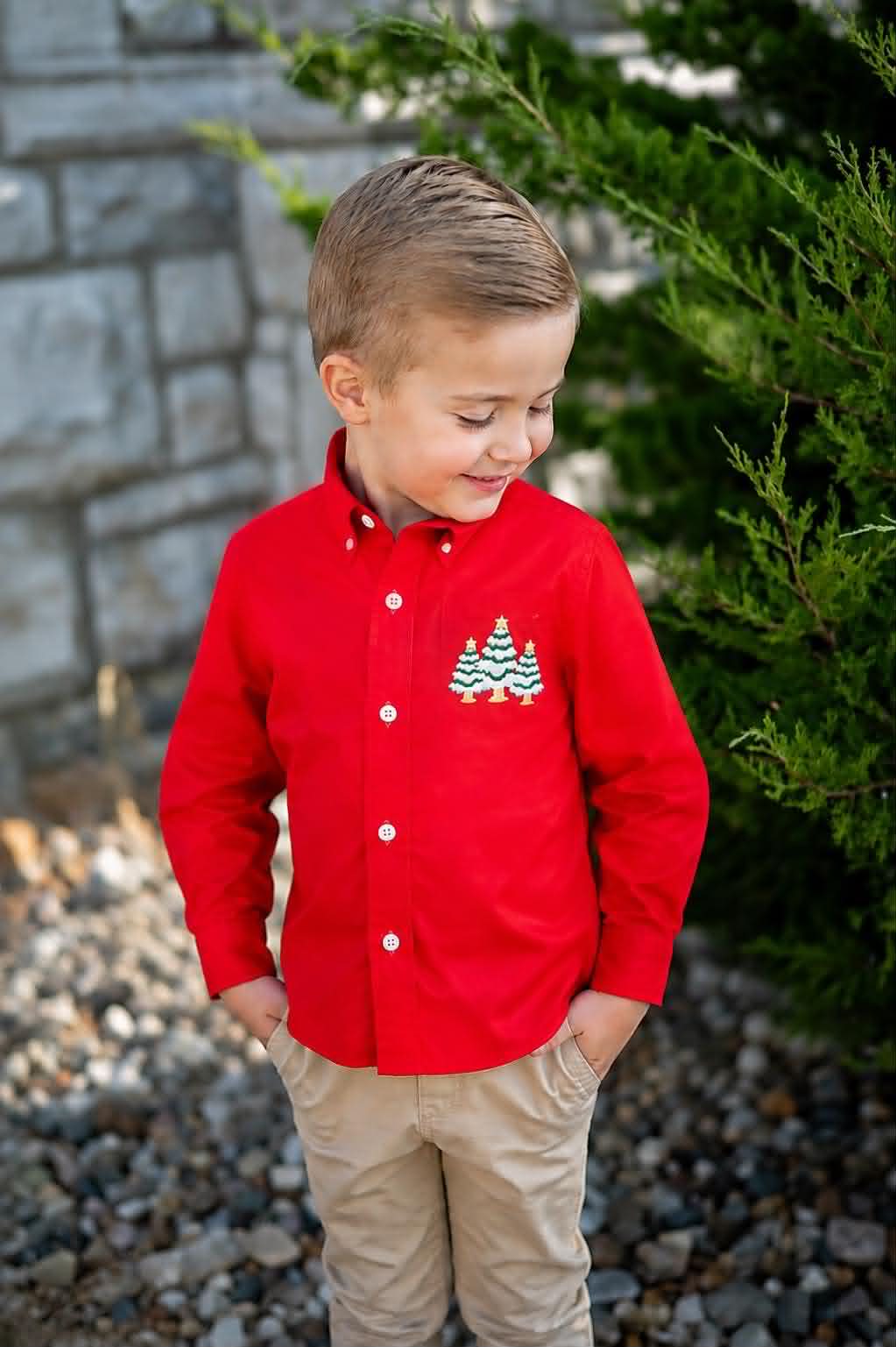Boys Long Sleeve Button Up Henley