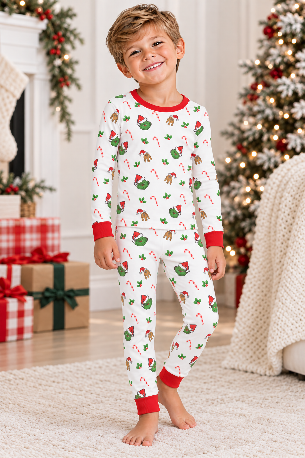 Bamboo 2 Piece Lounge Set - Merry Mischief - Red