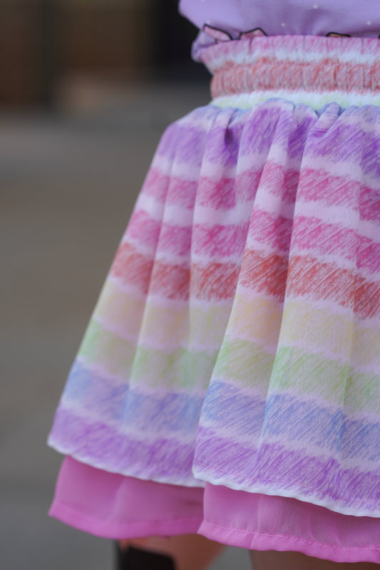 Girls Luxe Skort - Color My Year