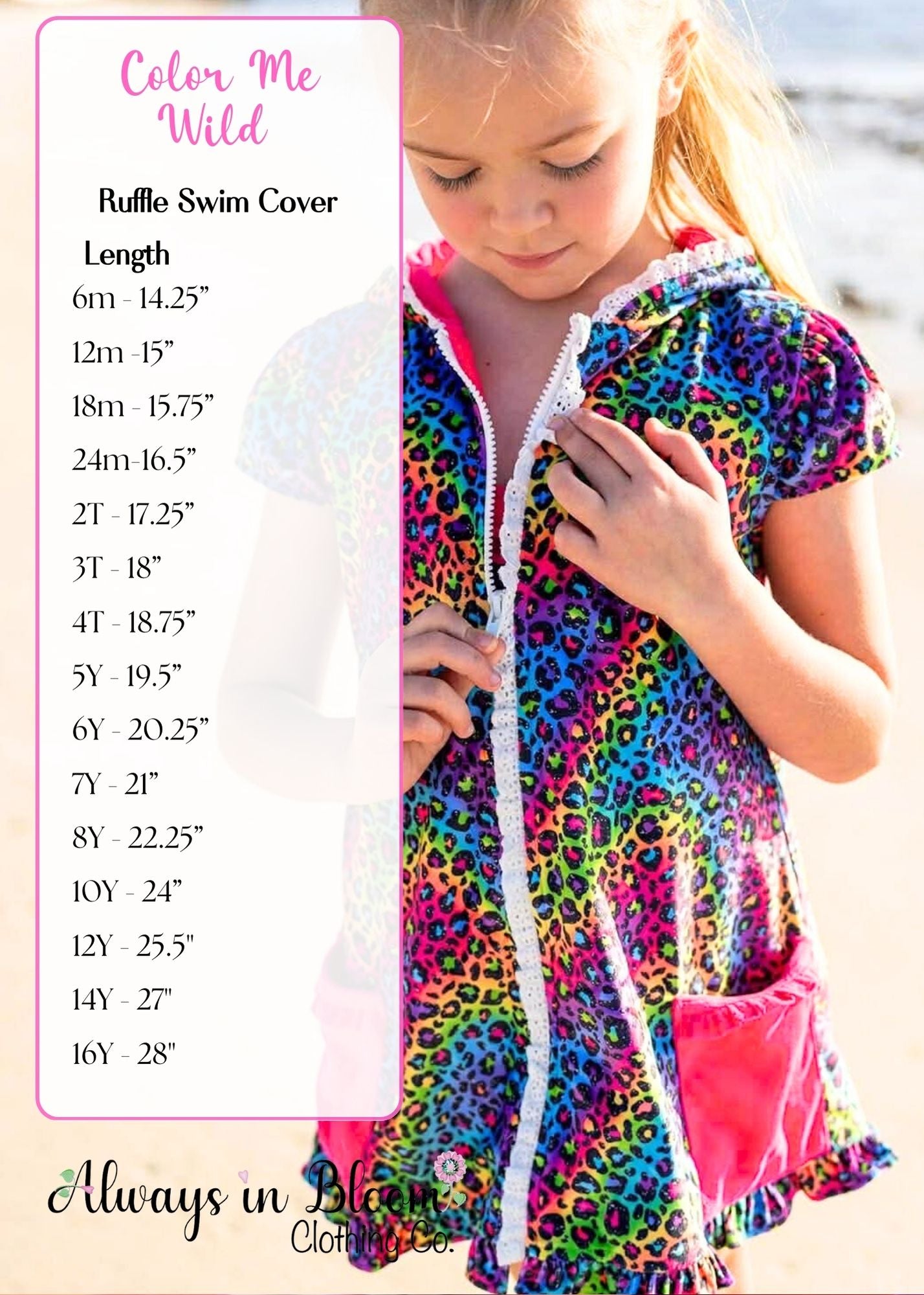 Ruffle Swim Cover - Color Me Wild