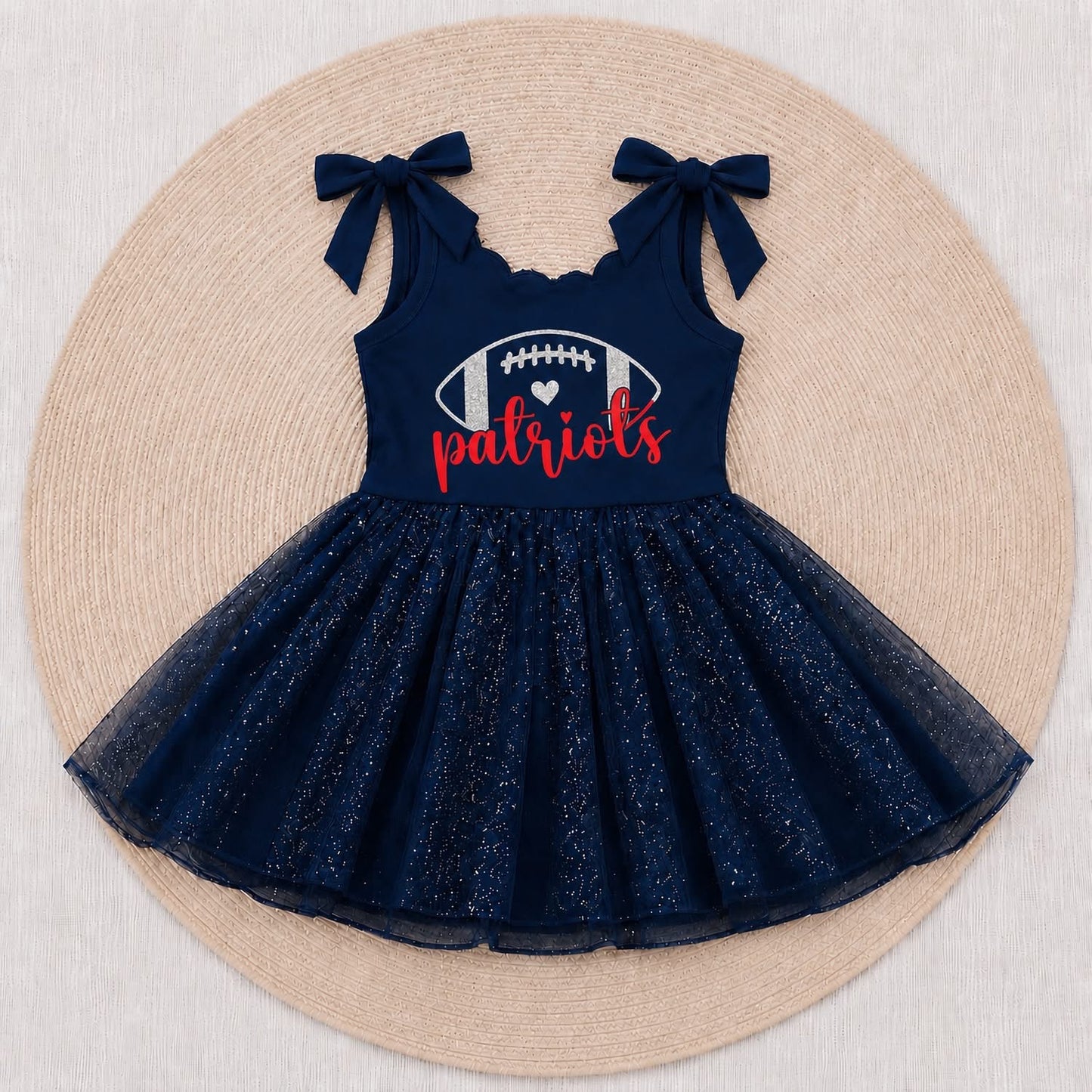 Game Day Glam Twirl Dress - Patriots