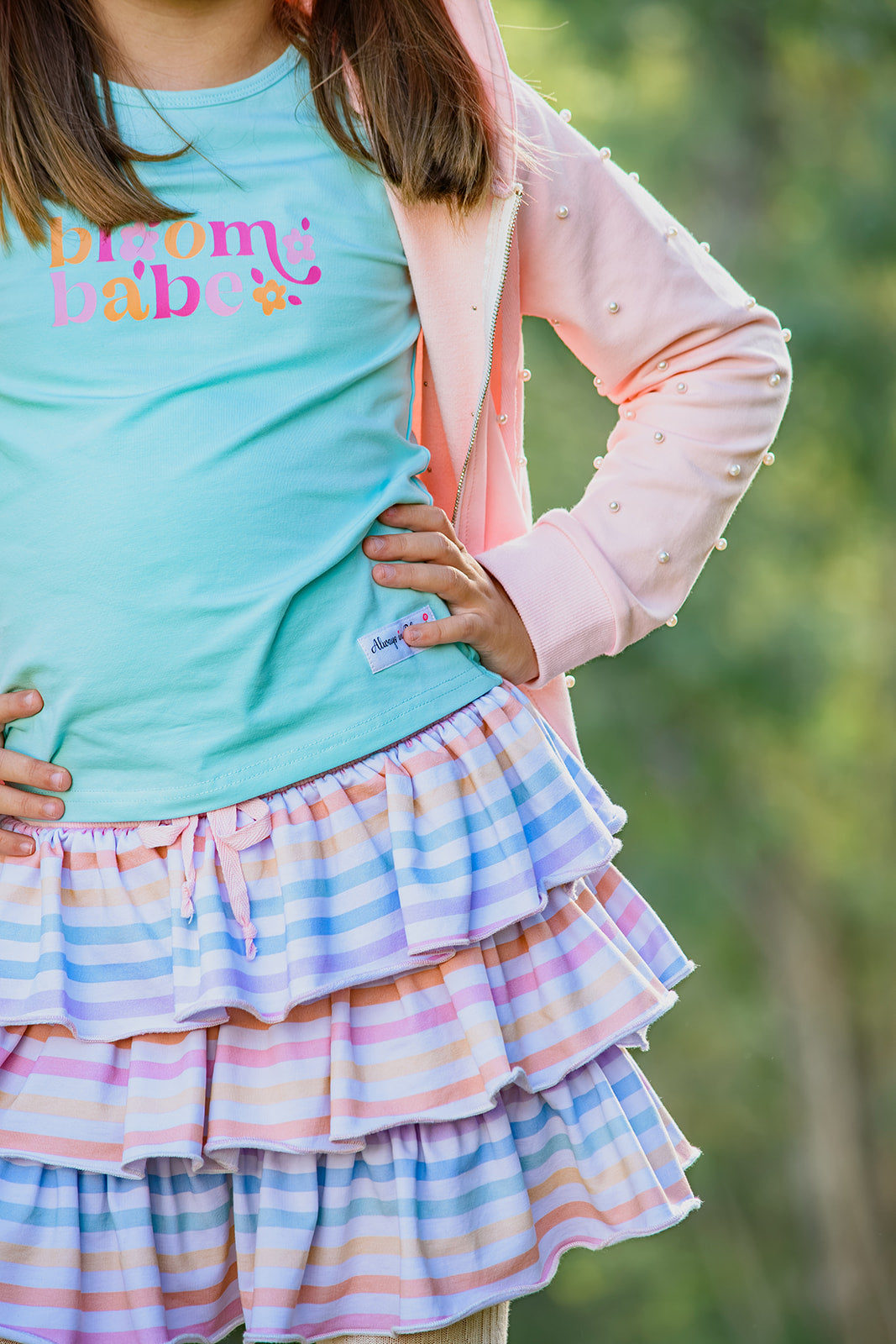 Cotton Candy Striped Skort