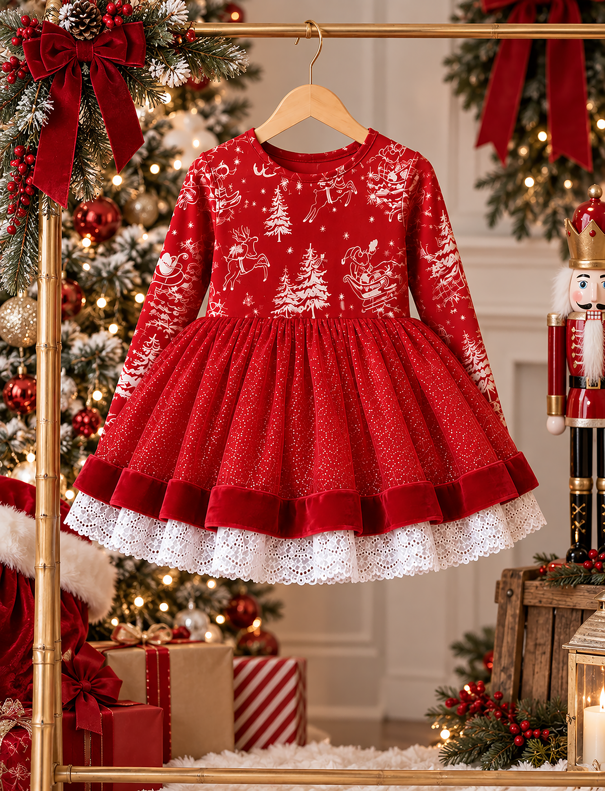 Noelle Dress Set - Vintage Christmas