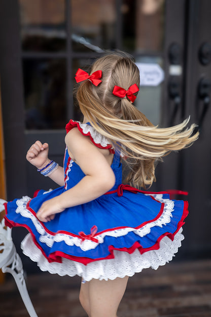 Evelyn Skirted Romper -  Little Miss Liberty