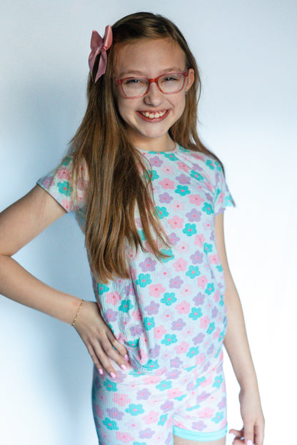 Ribbed Comfort Set - Pastel Petals