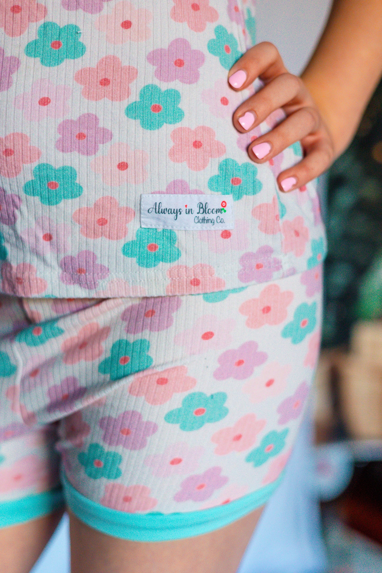 Ribbed Comfort Set - Pastel Petals