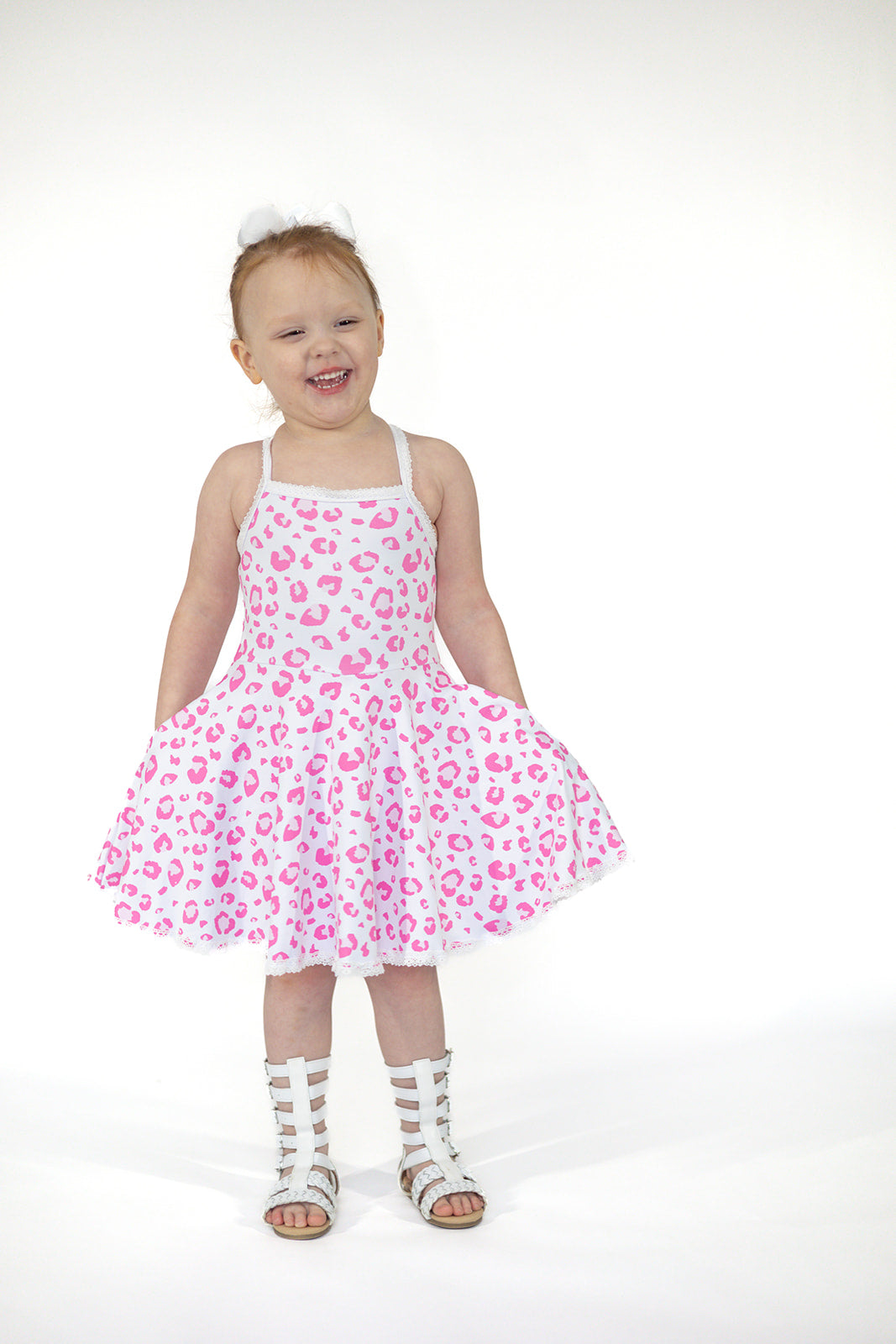 Molly Athleisure Dress -Pink Leopard