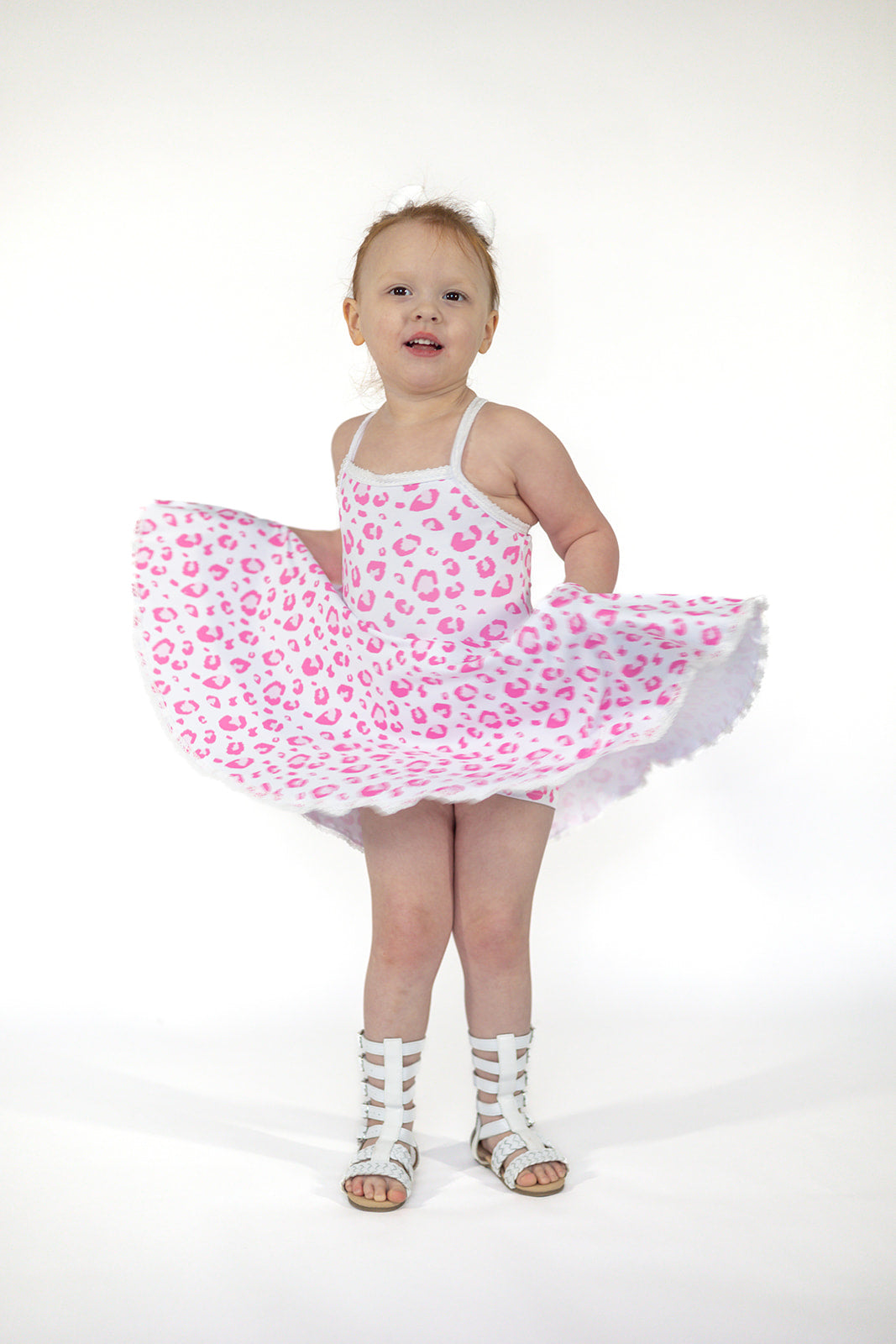 Molly Athleisure Dress -Pink Leopard