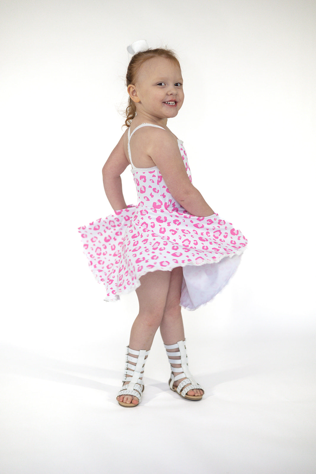 Molly Athleisure Dress -Pink Leopard