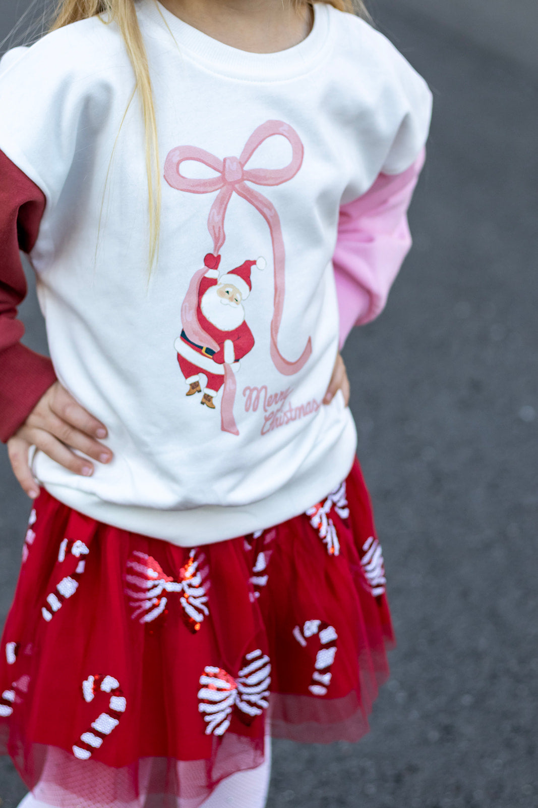 Candy Cane Coquette Sequin Christmas Tutu