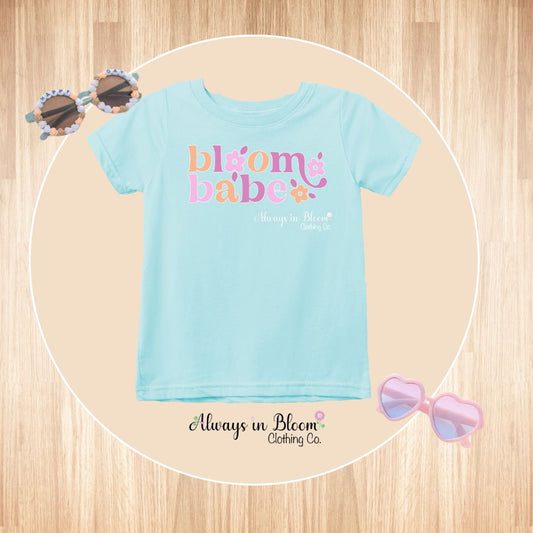 Girls Graphic Tee - Bloom Babe -Teal