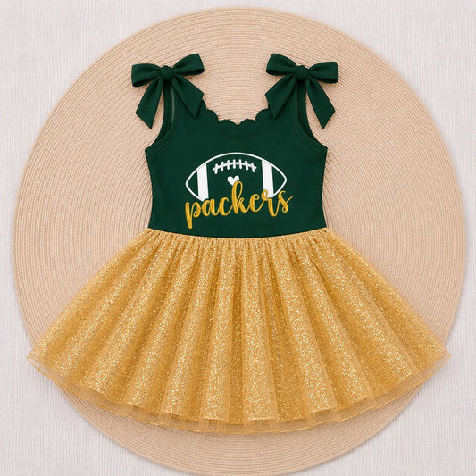 Game Day Glam Twirl Dress  - Packers