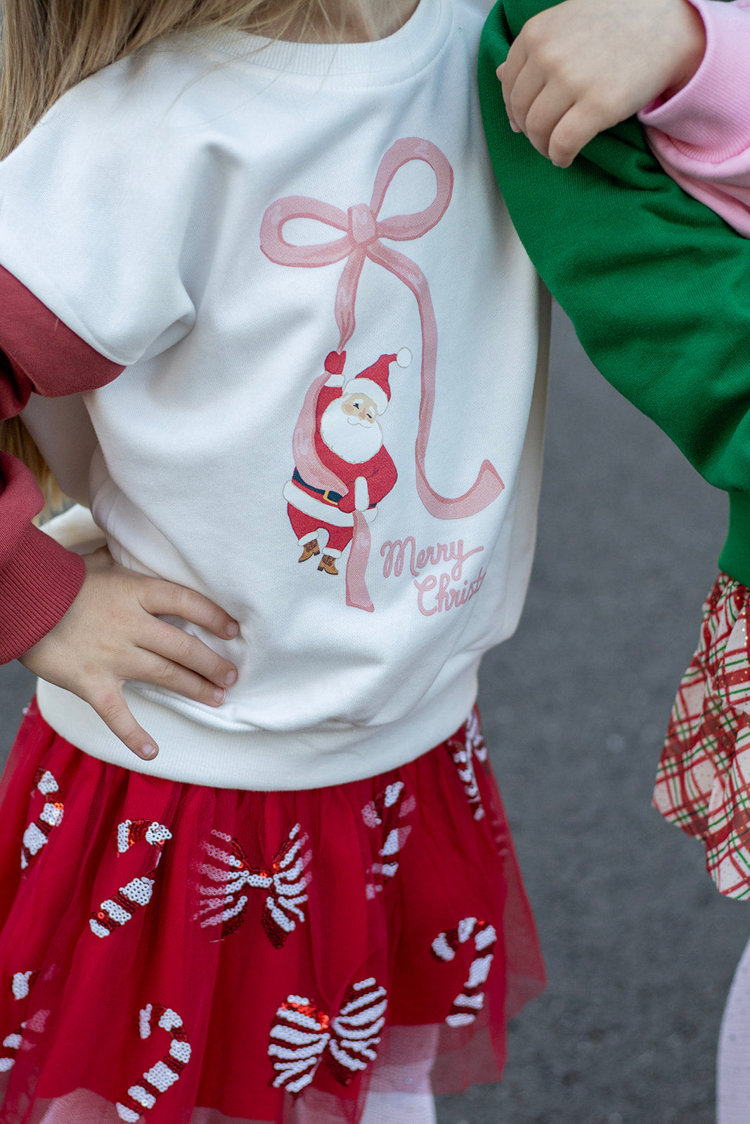 Candy Cane Coquette Sequin Christmas Tutu