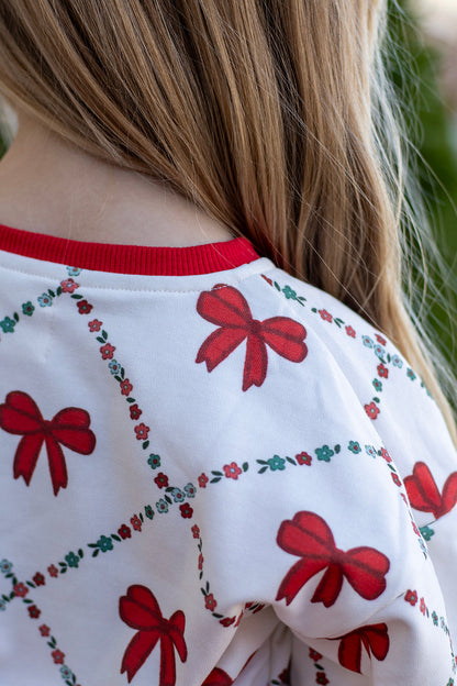 Holiday Ribbons | Kids Christmas Sweatshirt