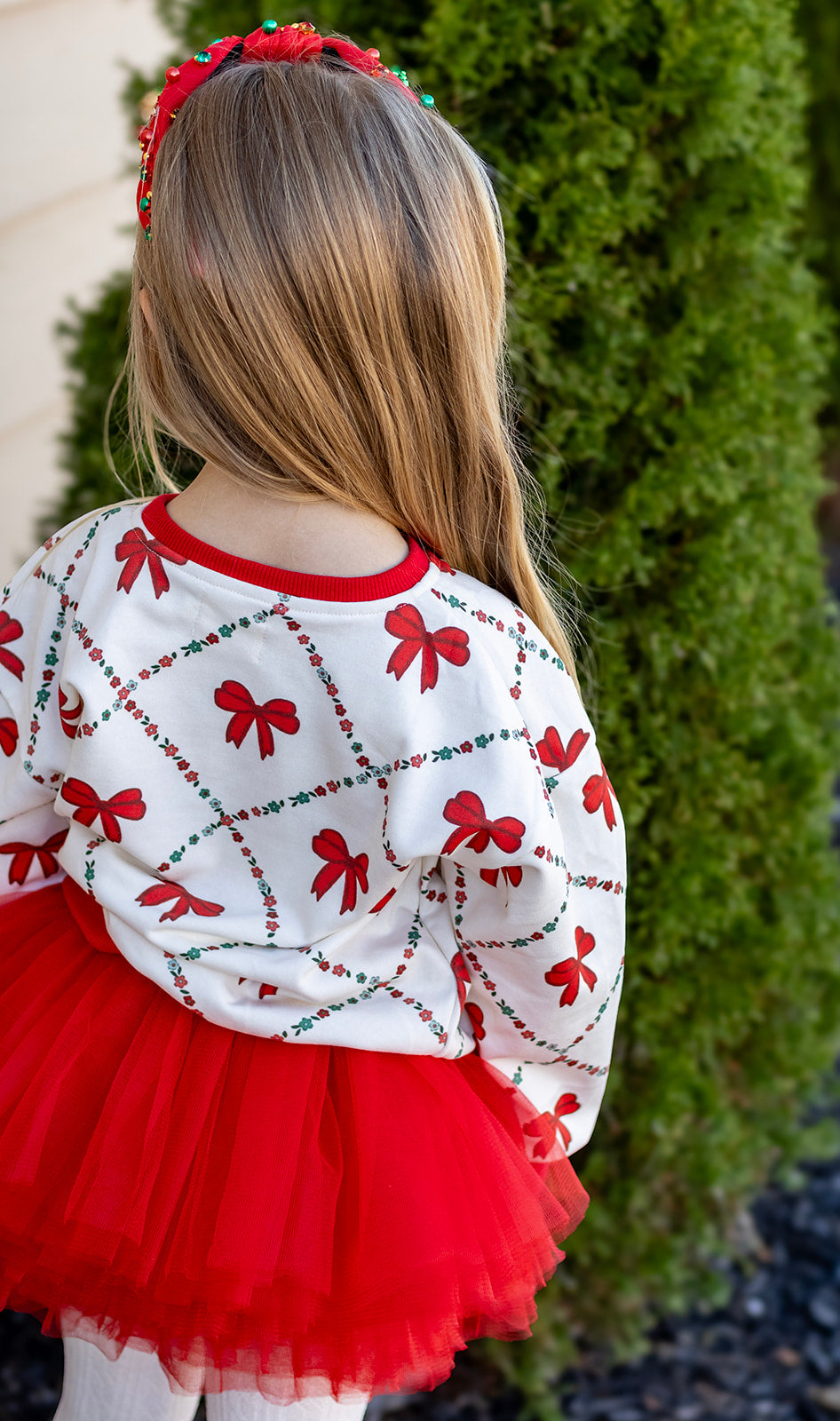 Holiday Ribbons | Kids Christmas Sweatshirt