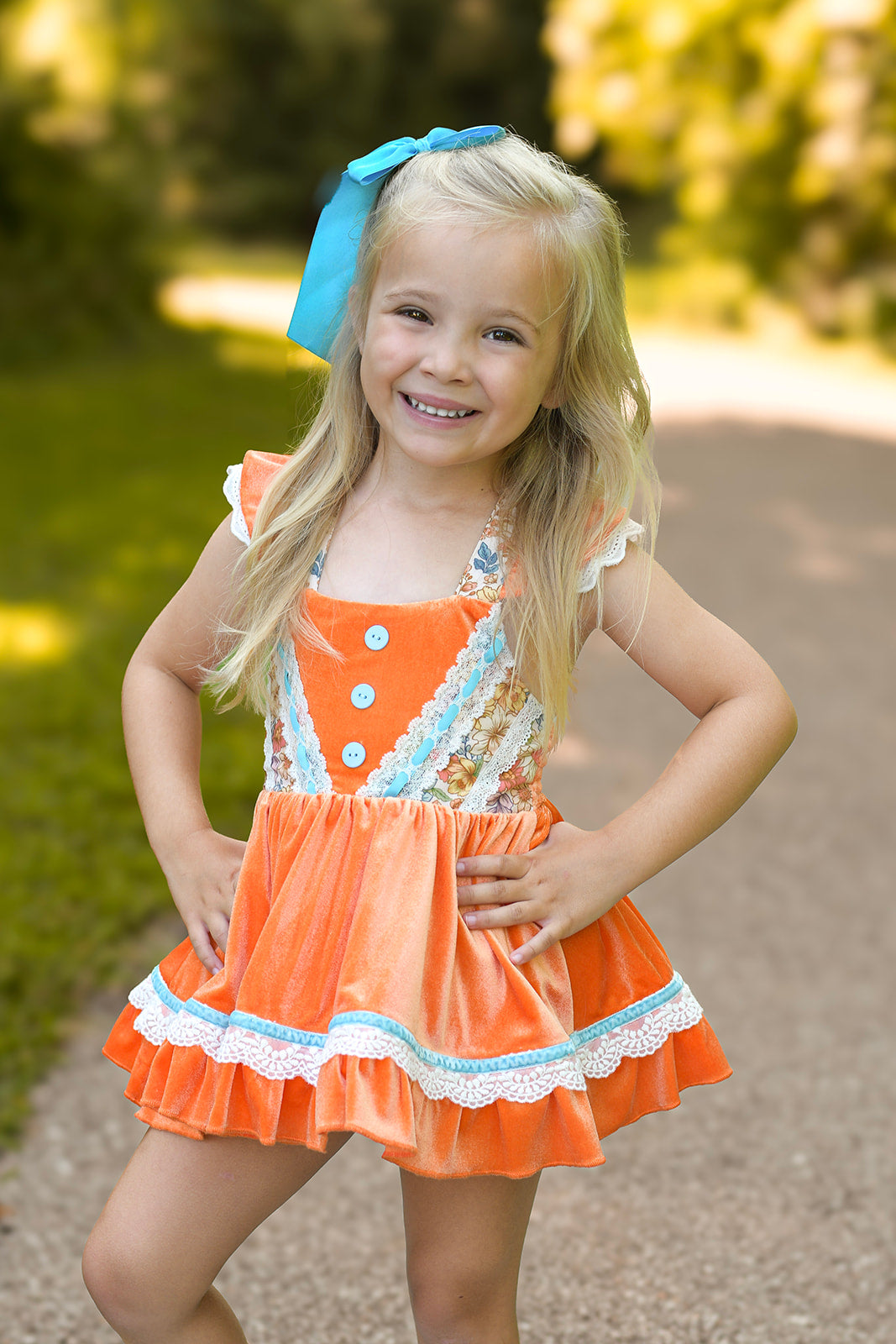 Evelyn Skirted Romper -  Vintage Fall Floral