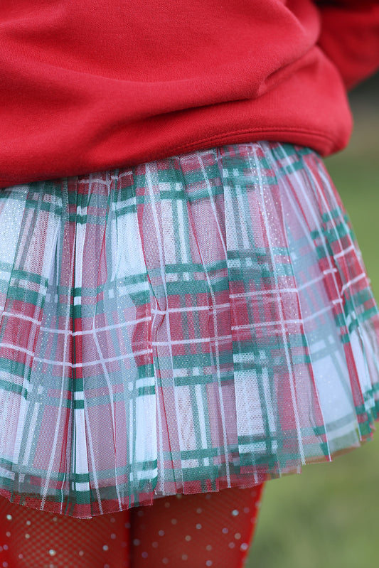 Tulle Skirt - Christmas Plaid