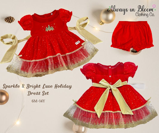 Sparkle & Bright Luxe Holiday Dress Set