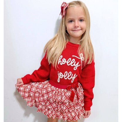 Christmas Plaid Bow Tiered Tutu - Kids Boutique Clothing