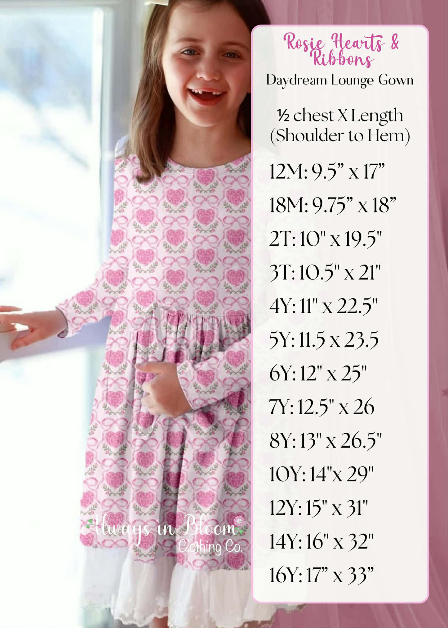 Daydream Lounge Gown Set - Rosie Hearts and Ribbons