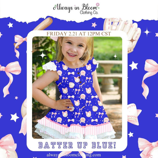 Riley Tunic Set - Batter Up Blue