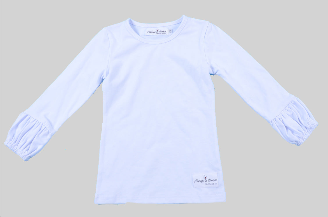 Girls Cotton White Layering Shirt