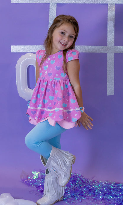 Ellie Scalloped 3 Piece Tunic Set - Love Letters