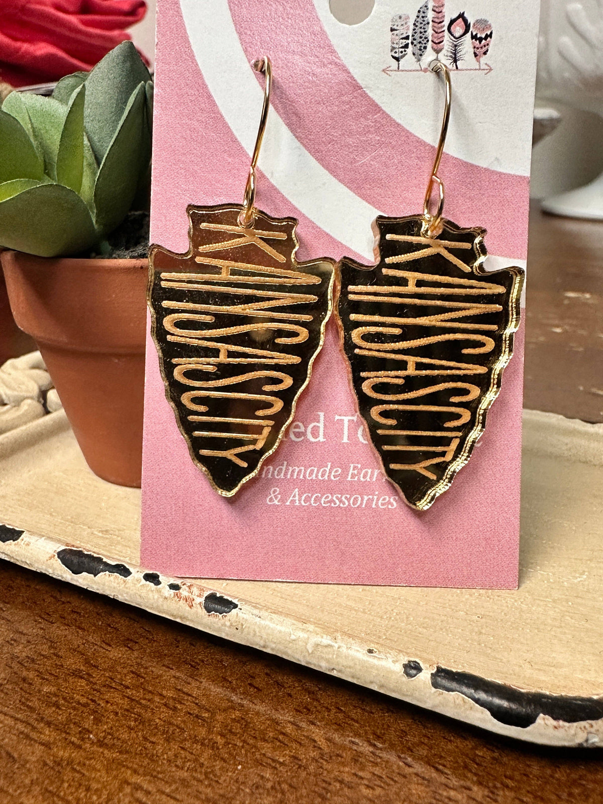 Kansas City Arrowhead Earrings | KC Football | Game Day