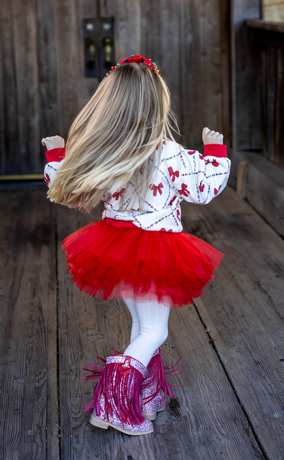 Holiday Ribbons | Kids Christmas Sweatshirt