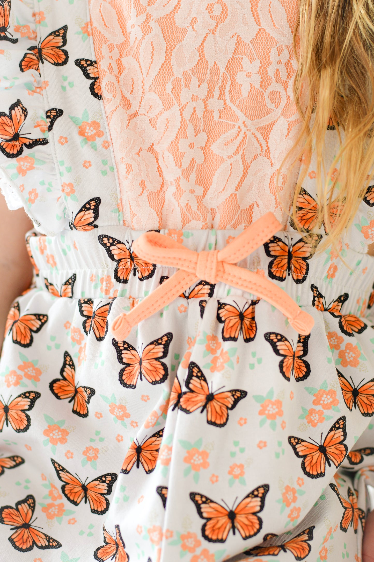 Butterflies In Bloom -  Ruffle Leggy Romper