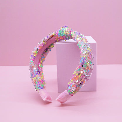 Kids Knot Headband - Sequin Knotted Hair Band Accessories