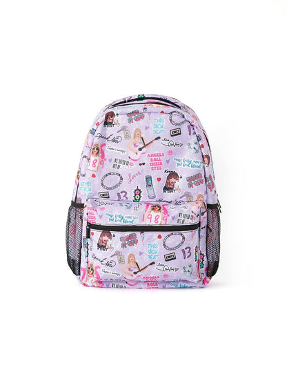 TS Print Purple Backpack