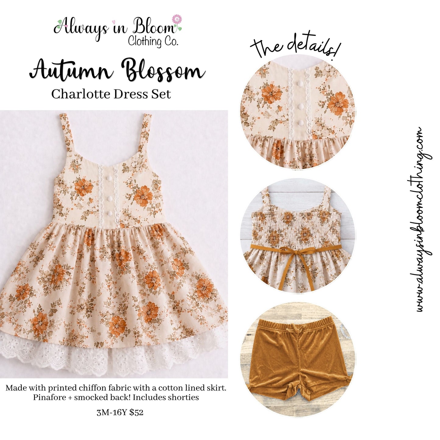 Charlotte Dress Set - Autumn Blossom