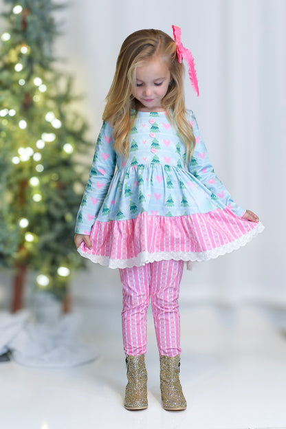 Chloe Tunic Set - Frosted Winterland