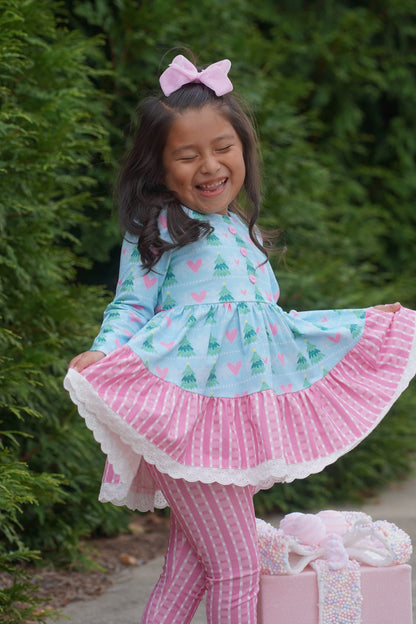 Chloe Tunic Set - Frosted Winterland