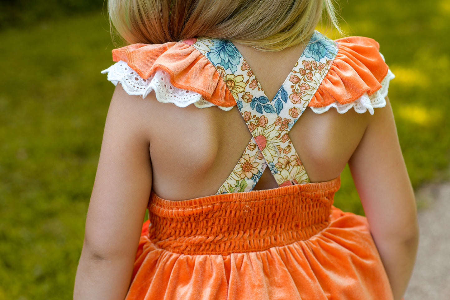 Evelyn Skirted Romper -  Vintage Fall Floral