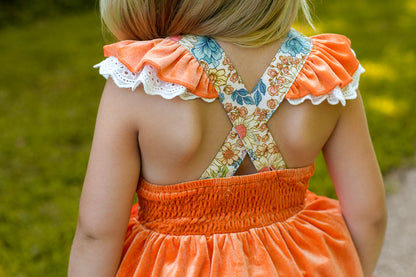Evelyn Skirted Romper -  Vintage Fall Floral
