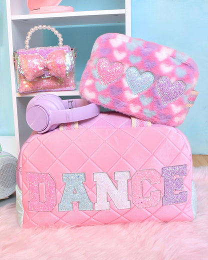 'Dance' Velvet Color Block Medium Duffle Bag
