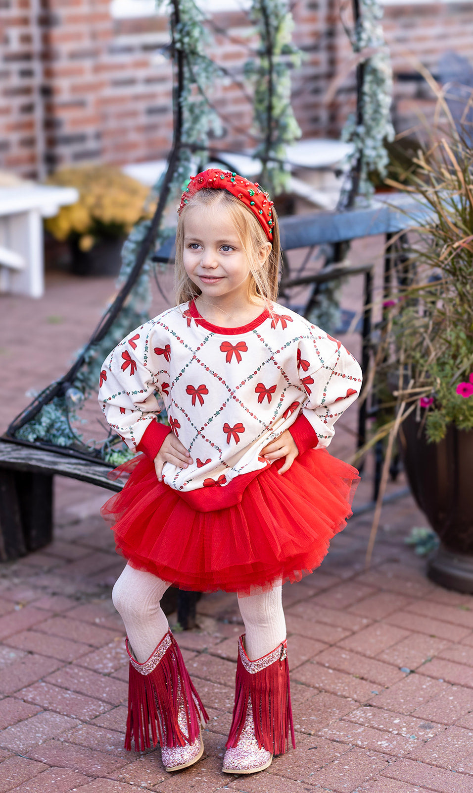 Holiday Ribbons | Kids Christmas Sweatshirt