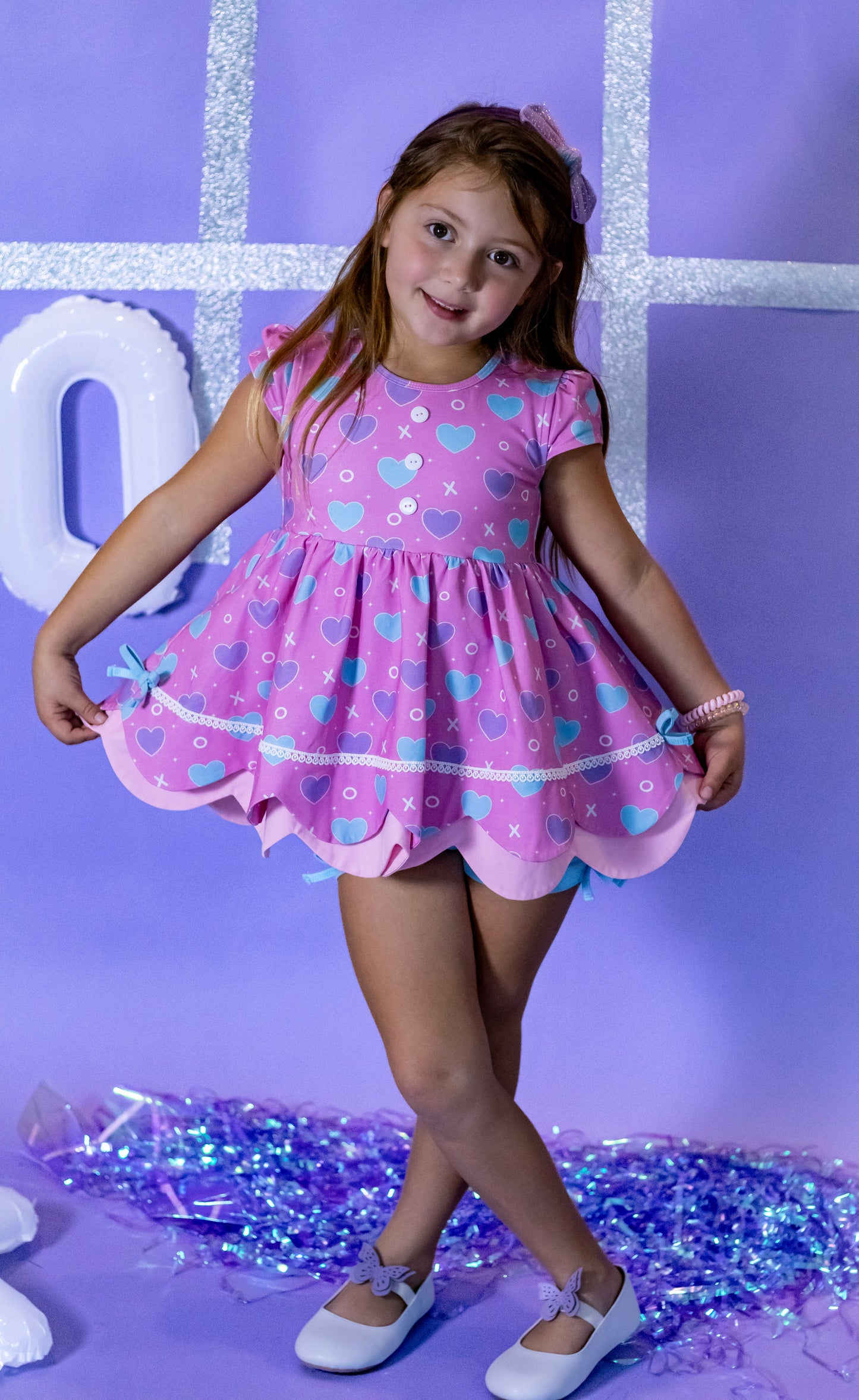 Ellie Scalloped 3 Piece Tunic Set - Love Letters