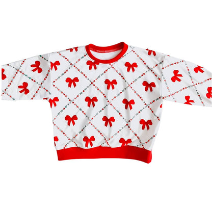 Holiday Ribbons | Kids Christmas Sweatshirt