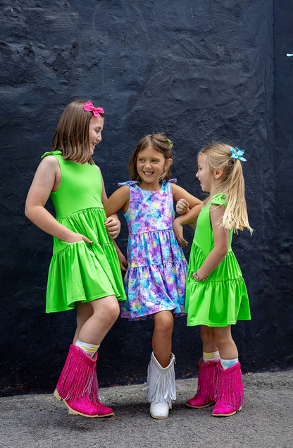 Play All Day Athleisure Dress Set - Lime Light