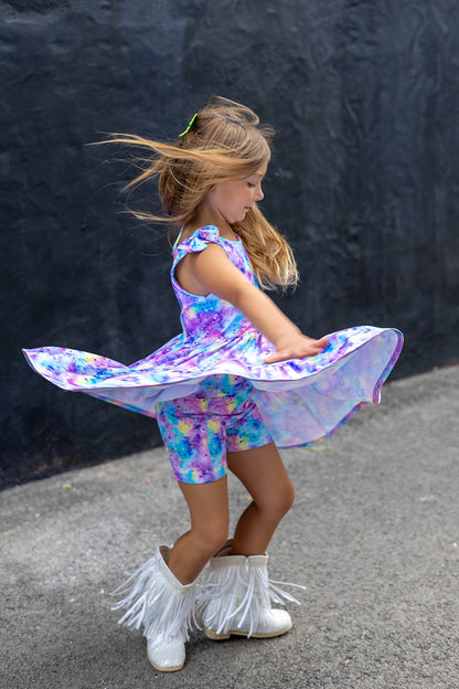 Play All Day Athleisure Dress Set - Cotton Candy Cosmos