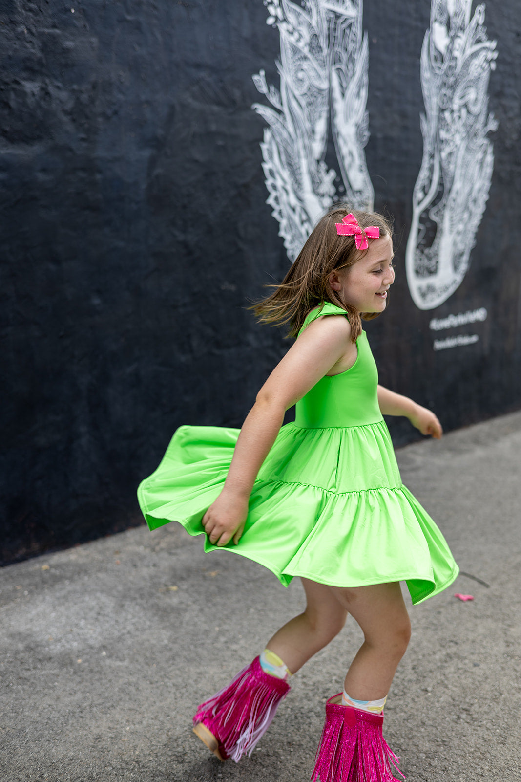 Play All Day Athleisure Dress Set - Lime Light